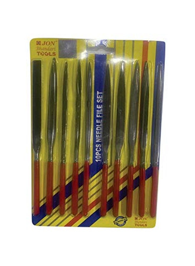 Jon Bhandari Tools مجموعة أدوات جون بهانداري المكونة من 10 قطع من مبارد الإبر بمقابض - مجموعة مبارد صغيرة دقيقة للنحت على المعادن والزجاج والحجر والخشب والمجوهرات والحرف اليدوية - مبارد يدوية دقيقة للاستخدام في الأعمال اليدوية والهوايات - Image 1